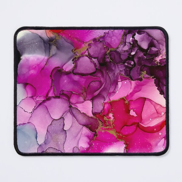 Item preview, Excite - alcohol ink artwork with magenta, purples, gold, coral designed and sold by NessaLovell.