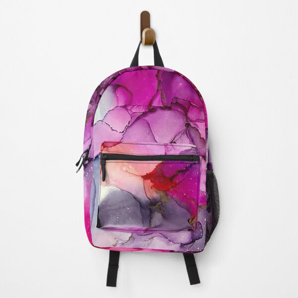 Item preview, Excite - alcohol ink artwork with magenta, purples, gold, coral designed and sold by NessaLovell.
