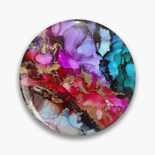 Item preview, Awaken - alcohol ink artwork with rainbow colours designed and sold by NessaLovell.