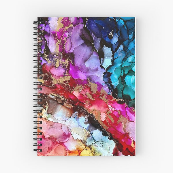 Item preview, Awaken - alcohol ink artwork with rainbow colours designed and sold by NessaLovell.