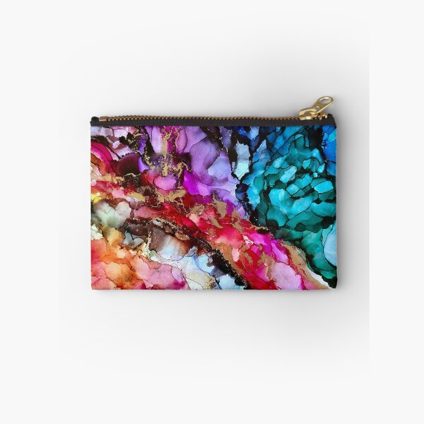 Item preview, Awaken - alcohol ink artwork with rainbow colours designed and sold by NessaLovell.