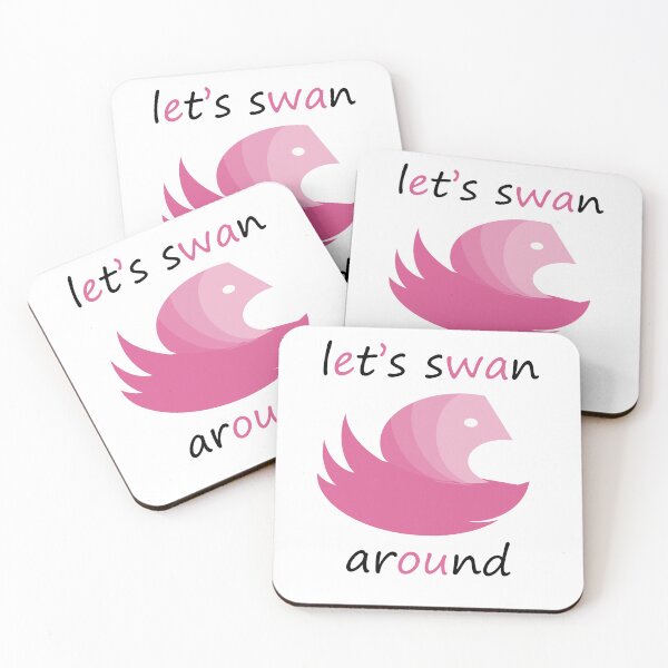 Item preview, beautiful swan with pink colours designed and sold by Baby-KOALA.