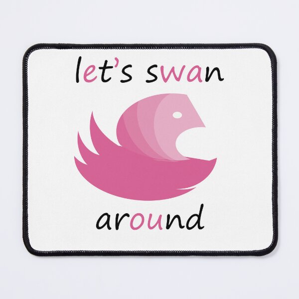 Item preview, beautiful swan with pink colours designed and sold by Baby-KOALA.