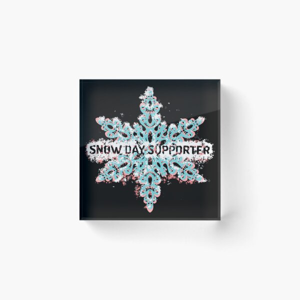 Item preview, Snow Day Supporter / Blue Pink Snowflake designed and sold by AgnieshkaSiwek.