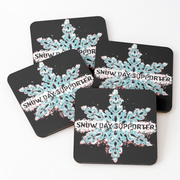 Item preview, Snow Day Supporter / Blue Pink Snowflake designed and sold by AgnieshkaSiwek.