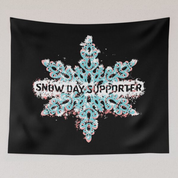 Item preview, Snow Day Supporter / Blue Pink Snowflake designed and sold by AgnieshkaSiwek.