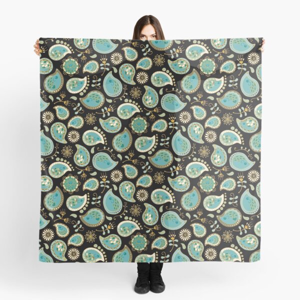Item preview, Hedgehog Paisley_Teal BgBlack designed and sold by miavaldez.