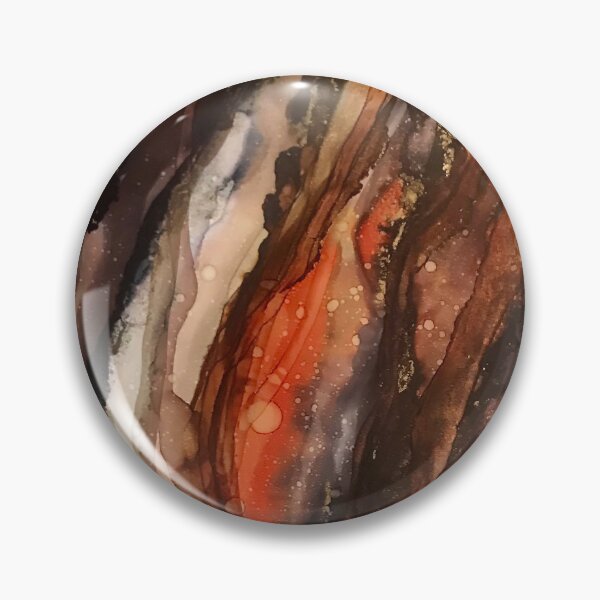 Item preview, Red Gum - alcohol ink artwork with browns, orange, white, gold designed and sold by NessaLovell.