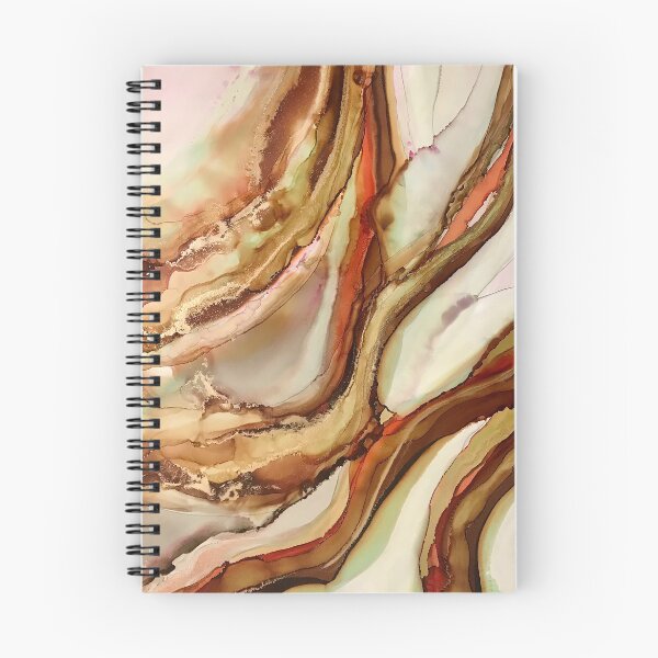 Item preview, Stringy Bark - Alcohol Ink artwork with brown, gold, copper, moss designed and sold by NessaLovell.