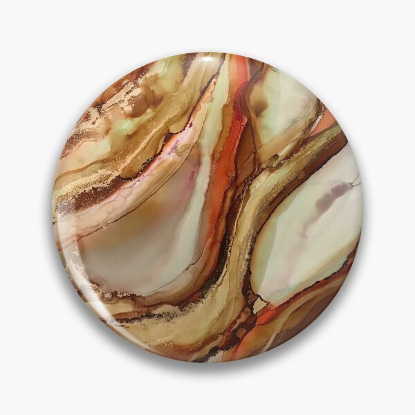 Item preview, Stringy Bark - Alcohol Ink artwork with brown, gold, copper, moss designed and sold by NessaLovell.