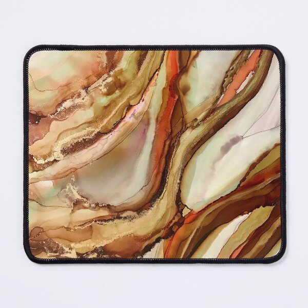 Item preview, Stringy Bark - Alcohol Ink artwork with brown, gold, copper, moss designed and sold by NessaLovell.