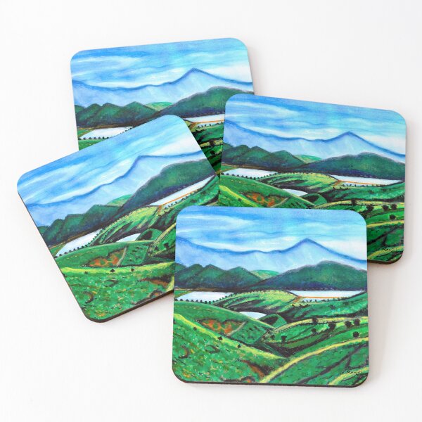 Item preview, Landscape with Tea estate valley river mountians designed and sold by artbymanjiri.