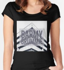 Barmy Brummie on Gifts and t-shirts with image of Birmingham Old Library Women's Fitted Scoop T-Shirt