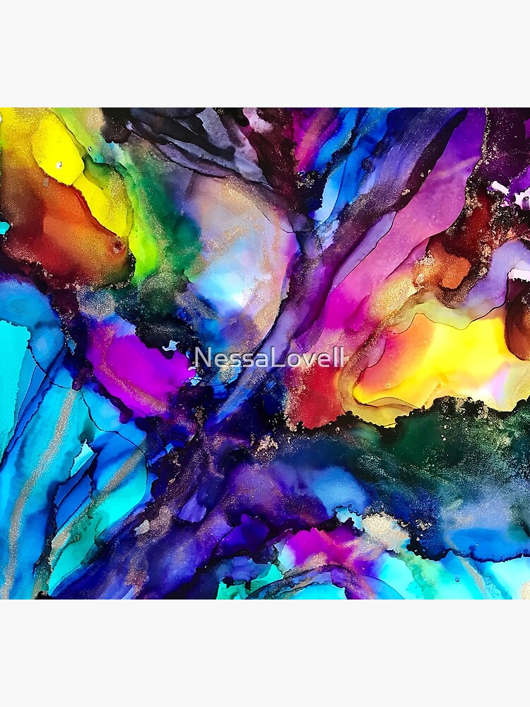 Chakra Art - alcohol ink artwork rainbows by NessaLovell