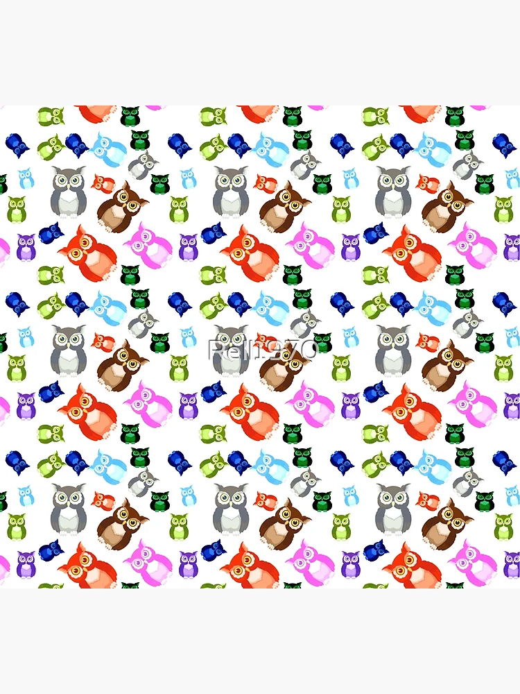 Thumbnail 5 of 5, Socks, Colorful Owl Pattern designed and sold by Rell1970.