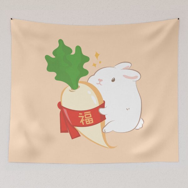 Item preview, Lunar New Year 2023 - Lucky Daikon Rabbit  designed and sold by Lulupainting.