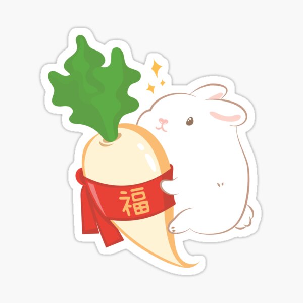 Lunar New Year 2023 - Lucky Daikon Rabbit Sticker