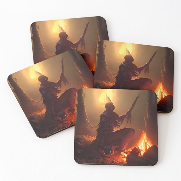 Item preview, Female Warrior Kneeling By The Bonfire designed and sold by Rannulfr.