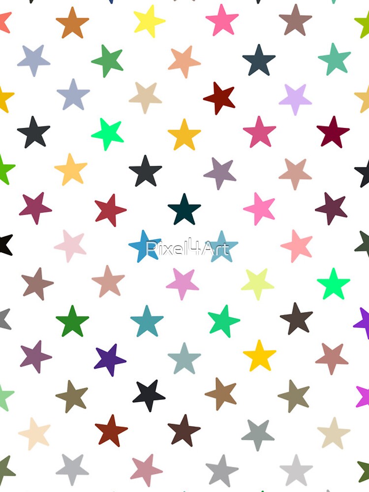 Thumbnail 4 of 4, iPhone Case, Abstract Multi Color Star Pattern designed and sold by Pixel4Art.