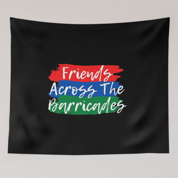 Item preview, FRIENDS ACROSS THE BARRICADES. designed and sold by ELEGANTRETRO.