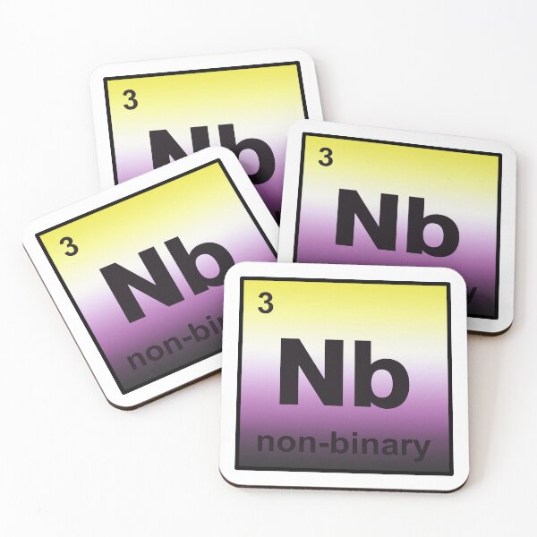 Item preview, Periodic element Nb - non-binary designed and sold by HelloShoppy.