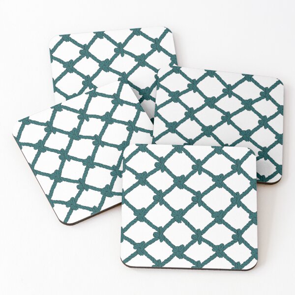 Item preview, Teal Nautical Net Rope designed and sold by CreativeDraws42.