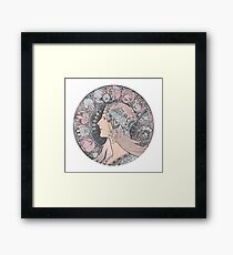 Alphonse Mucha Zodiac Goddess Framed Print