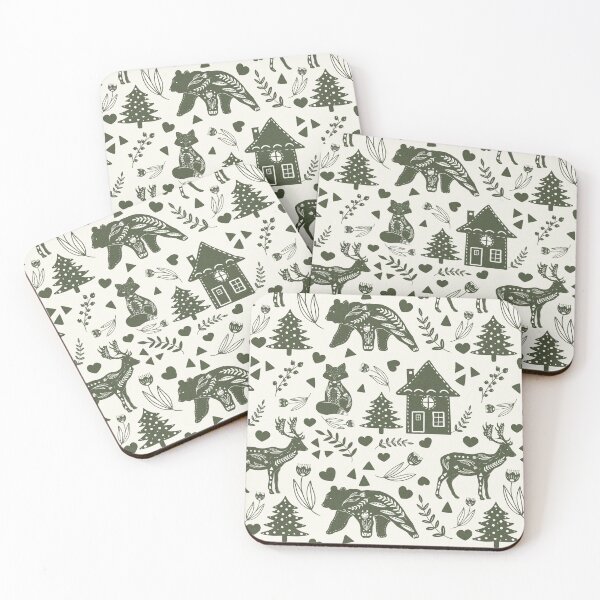 Item preview, Scandinavian Christmas - Green designed and sold by FloraDayDesign.