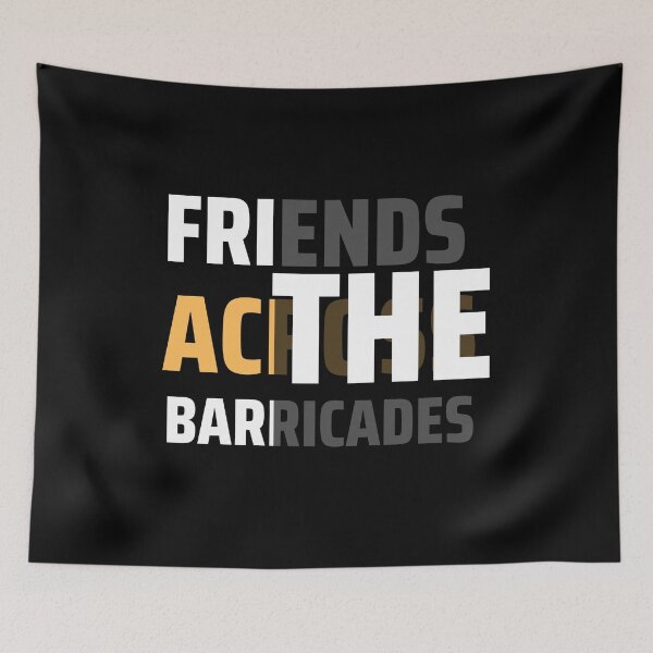 Item preview, FRIENDS ACROSS THE BARRICADES. designed and sold by ELEGANTRETRO.