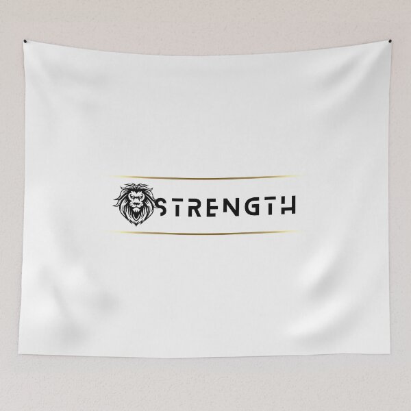 Item preview, Strength Lion White Gold Stripe designed and sold by Yiorgos Designs.