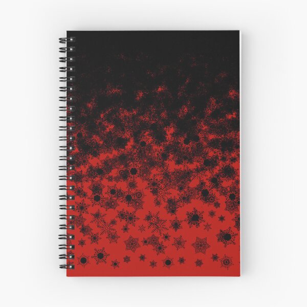 Item preview, Blizzard - Black snowflakes on a red background designed and sold by illustratious.