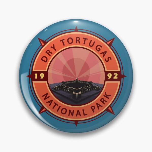 Item preview, Dry Tortugas National Park Retro Compass Emblem designed and sold by KrisSidDesigns.