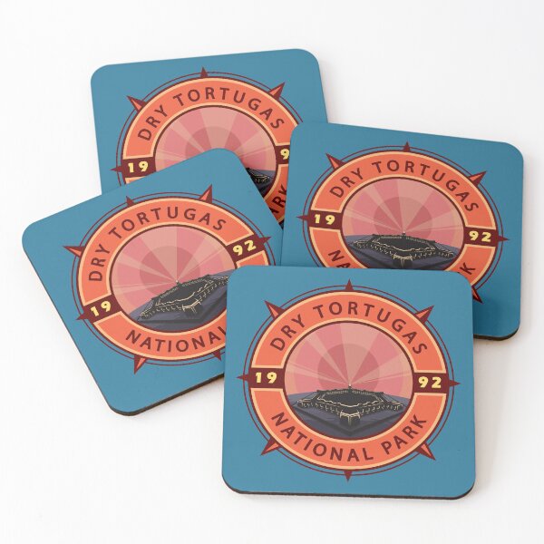 Item preview, Dry Tortugas National Park Retro Compass Emblem designed and sold by KrisSidDesigns.