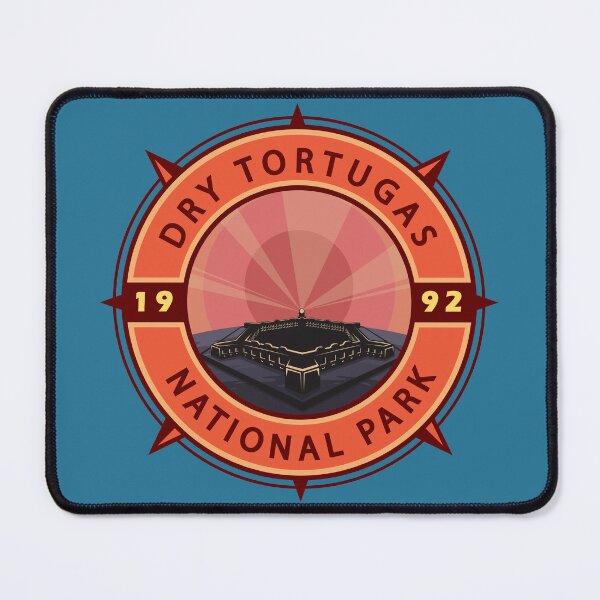Item preview, Dry Tortugas National Park Retro Compass Emblem designed and sold by KrisSidDesigns.