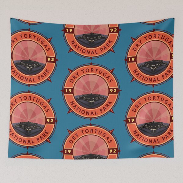 Item preview, Dry Tortugas National Park Retro Compass Emblem designed and sold by KrisSidDesigns.