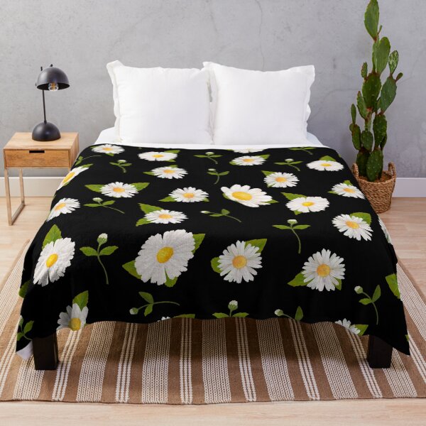 Item preview, Pretty White Daisies Floral Illustration Pattern. designed and sold by PlantKind.