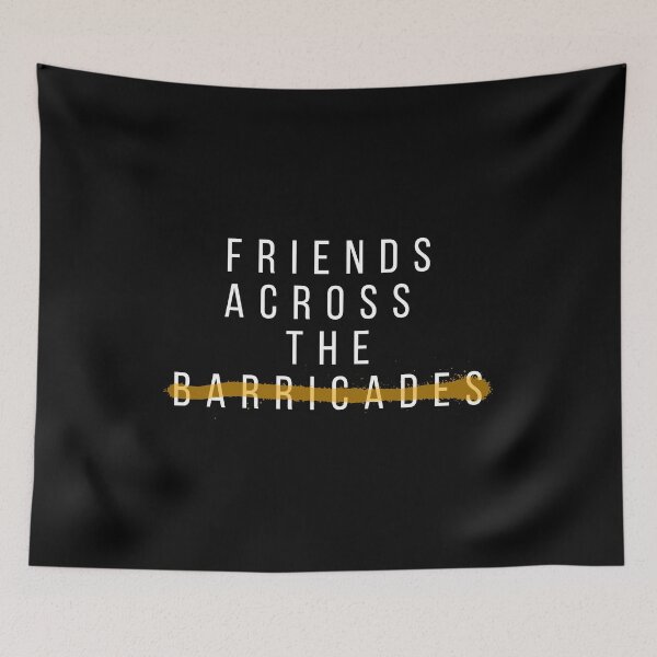 Item preview, FRIENDS ACROSS THE BARRICADES. designed and sold by ELEGANTRETRO.