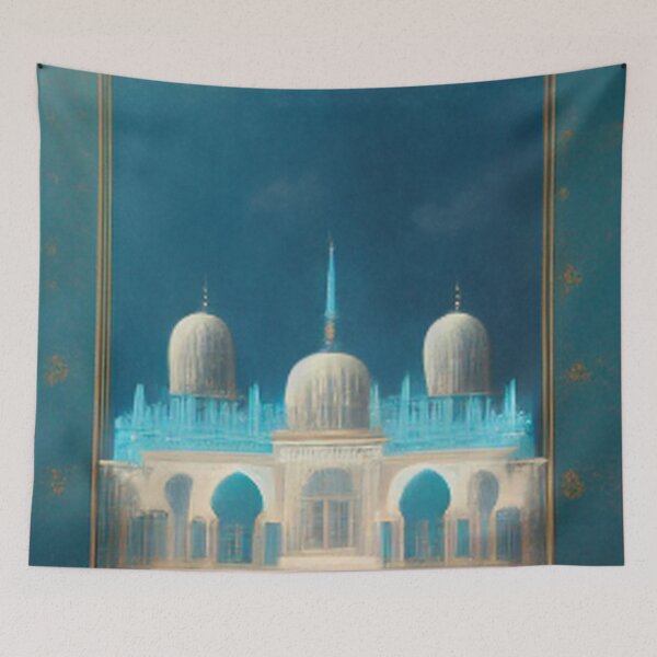 Item preview, A painting of the ancient Islamic Arab palace and architecture designed and sold by MaissaArt.