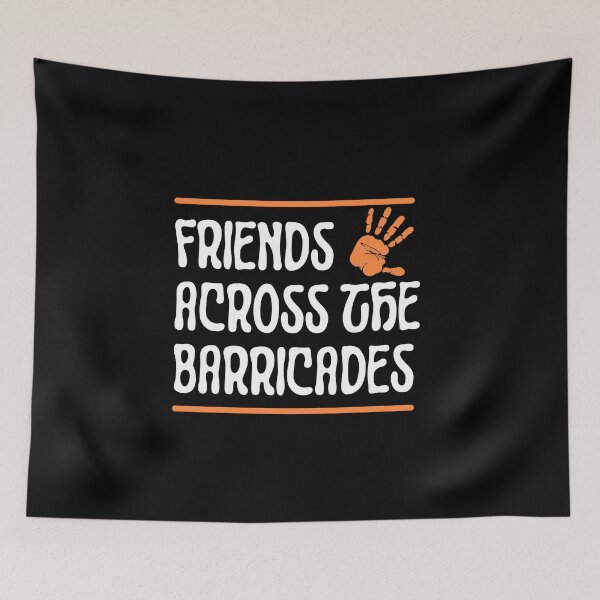 Item preview, FRIENDS ACROSS THE BARRICADES. designed and sold by ELEGANTRETRO.