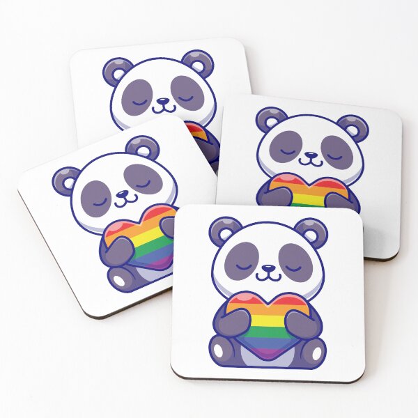 Item preview, Panda Kawaii LGBTQ Bear Hug Dealer Gay Pride designed and sold by Queer Pride Shop.