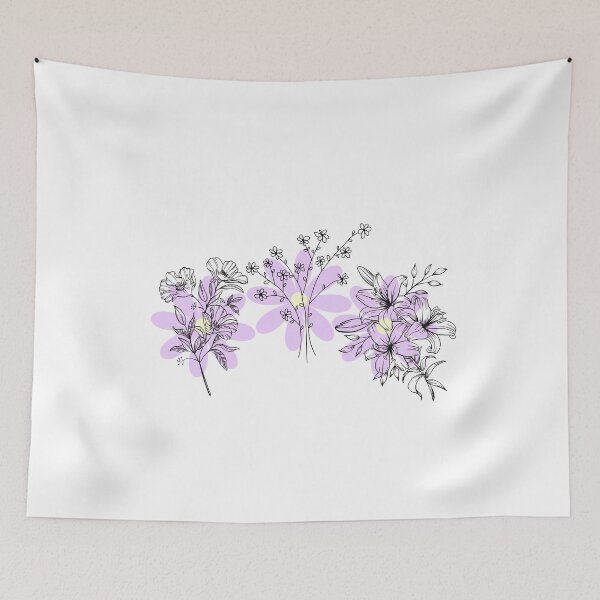 Item preview, violet flowers and illustrations designed and sold by loretta nchabeleng.