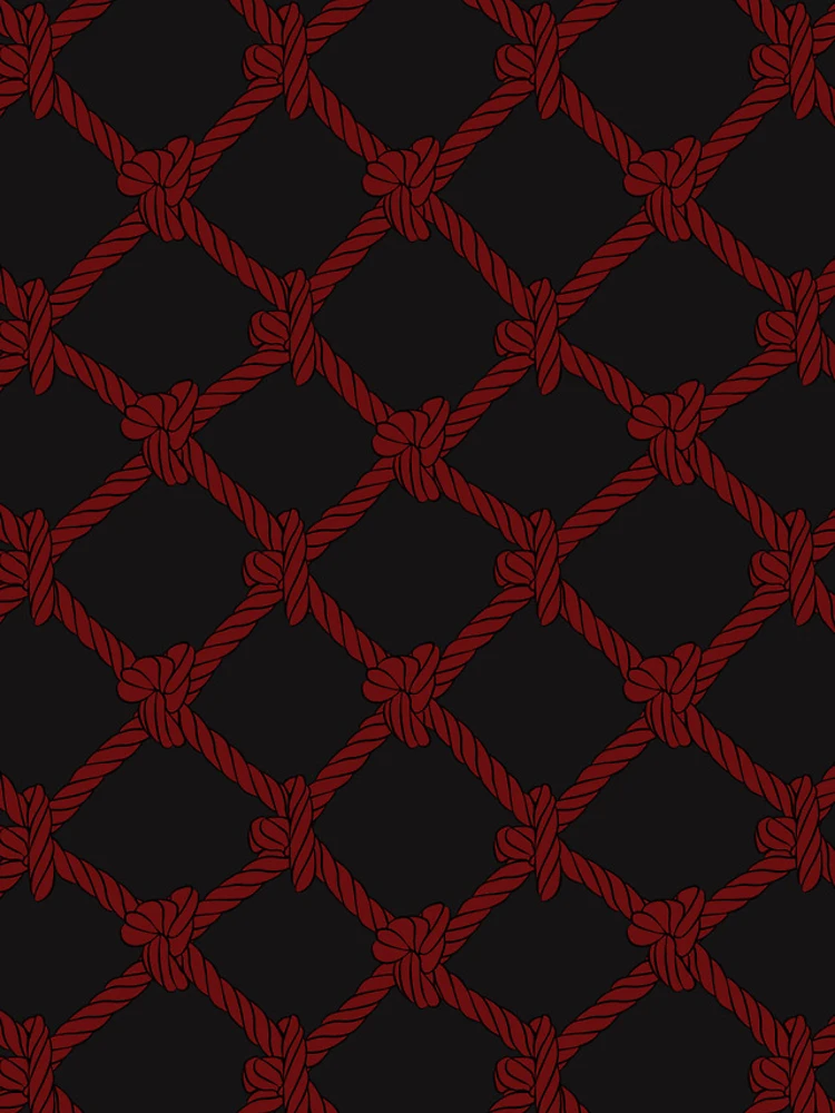 Thumbnail 4 of 4, iPhone Case, Red Nautical Net Rope designed and sold by CreativeDraws42.