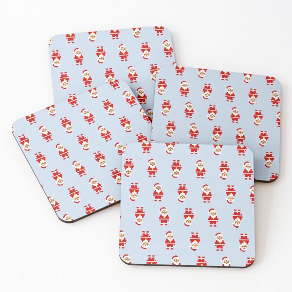 Item preview, Santa  pattern on the blue background designed and sold by Gala-life1.