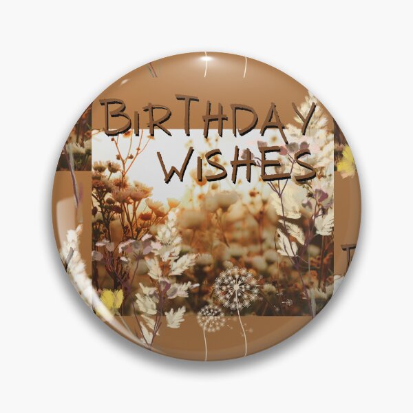 Artikelvorschau,  Geburtstag wünscht Wildflower-warmen Brown-Entwurf entworfen und verkauft von EarthArtDesigns.