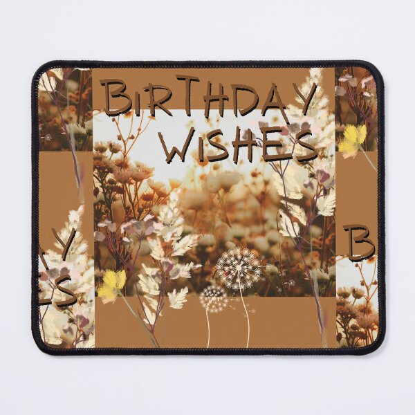 Item preview, Birthday Wishes Wildflower Warm Brown Design designed and sold by EarthArtDesigns.