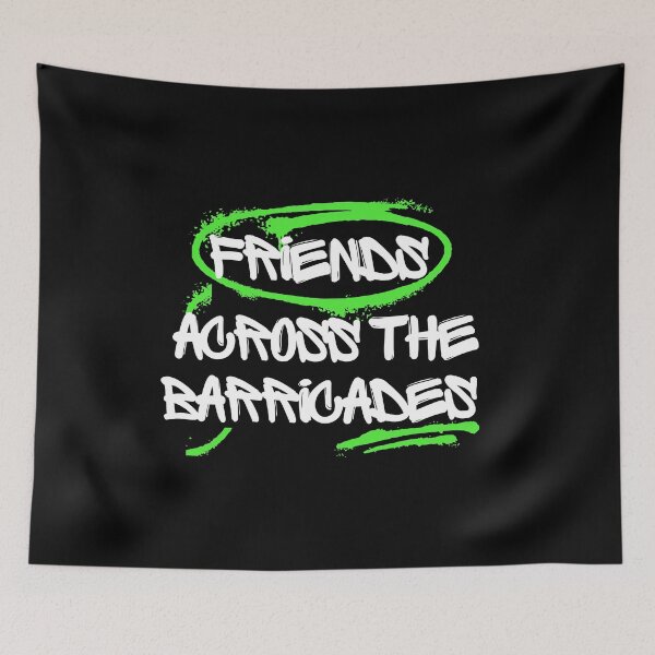 Item preview, FRIENDS ACROSS THE BARRICADES. designed and sold by ELEGANTRETRO.