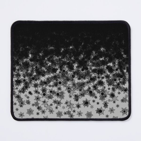Item preview, Blizzard - Black snowflakes on a silver background designed and sold by illustratious.