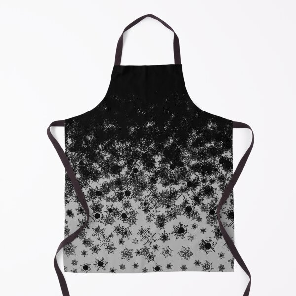 Item preview, Blizzard - Black snowflakes on a silver background designed and sold by illustratious.