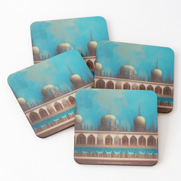 Item preview, painting of the ancient Islamic Arab palace and architecture designed and sold by MaissaArt.