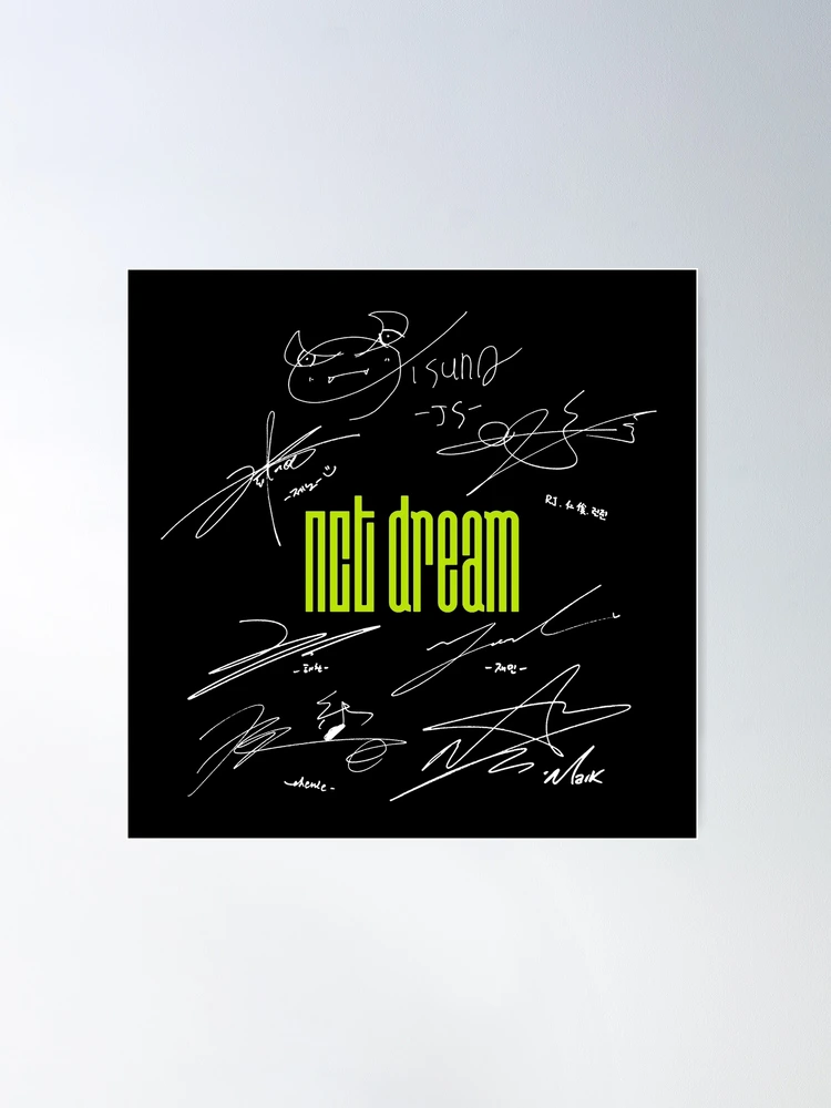 nct dream サイン入りポスター NCT DREAM - Signatures (black)